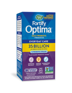 Пробиотик + пребиотици – ежедневна грижа Fortify Optima Probiotic Everyday Care 35 млрд. активни пробиотици, 30 капсули със з 2