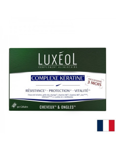 Подкрепа за химически третирана и изтощена коса Luxéol формула с кератин 90 капсули