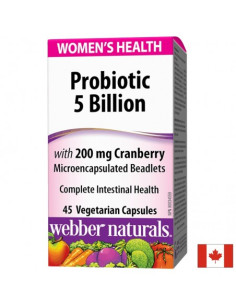 Probiotic Womens Health/ Пробиотик за жени 5 щама, 5 млрд. активни пробиотици + Червена боровинка х 45 капсули