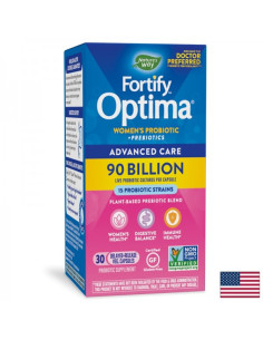 Пробиотик + пребиотици за жени – специална грижа Fortify Optima Women’s Probiotic Advanced Care 90 млрд. активни пробиотици,