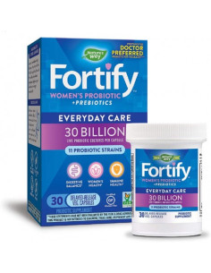 Пробиотик + пребиотици за жени – ежедневна грижа Fortify Women‘s Probiotic Everyday Care 30 млрд. активни пробиотици, 30 капс 2