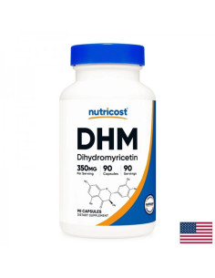 За черния дроб при повишен прием на алкохол Дихидромирицетин DHM 350 mg х 90 капсули