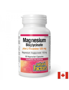 Стрес и добро настроение Магнезий (бисглицинат) 100 mg + Л-Теанин 125 mg 90 капсули