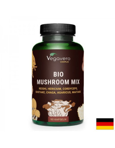 Комплекс от 7 гъби за силен имунитет Рейши, лъвска грива, кордицепс, шийтаке, чага, агарикус, майтаке 90 капсули