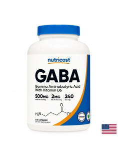 Мозъчна и нервна система ГАБА 500 mg + Витамин В6 2 mg 240 капсули