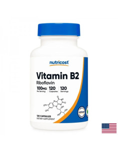 Клетъчна енергия и тонус Витамин В2 (рибофлавин) 100 mg х 120 капсули