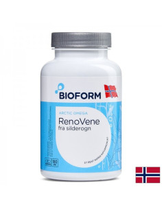 Контрол на холестерола и сърдечно здраве RenoVene формула с херинга и водорасли 500 mg, 180 капсули за 3 месеца прием