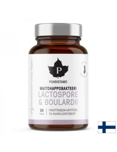 Пробиотик за баланс на чревната флора LactoSpore - Boulardii Maitohappobakteeri 30 капсули