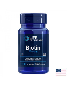 Коса, кожа и нокти Биотин 600 µg х 100 капсули