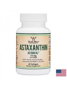 Астаксантин – антиоксидант за здрави очи Клинично проучена, патентована форма Astareal 12 mg, 60 софтгел капсули за двумесече