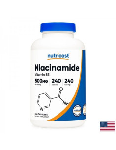 Сърдечносъдова и нервна система Ниацинамид (Витамин B3) 240 капсули