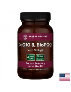 Антиоксидант за сърдечното и неврологичното здраве Kоензим Q10 + Био Пиролохинолин хинон - Шилажит 60 капсули