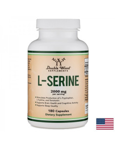 L-серин – памет, фокус, добър сън и настроение 500 mg, 180 капсули за 45 дни прием