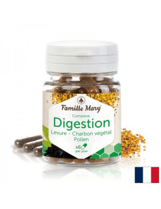 Комплекс за добро храносмилане с бирена мая, активен въглен и цветен прашец Digestion Pollen, Levure, Charbon 60 капсули