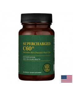 Мощен детоксикатор и средство срещу клетъчното стареене Микроактивиран активен въглен - Supercharged C60 30 капсули
