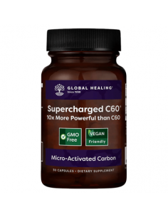 Мощен детоксикатор и средство срещу клетъчното стареене Микроактивиран активен въглен - Supercharged C60 30 капсули 2