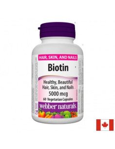 Коса и кожа Биотин (Biotin) 5000 mcg х 60 капсули