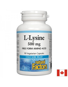 Херпес симплекс, остеопороза и сърдечно здраве Л-Лизин 500 mg, 90 капсули