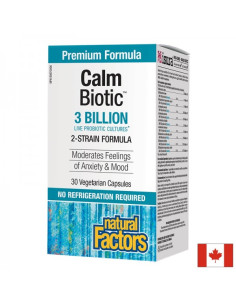 Calm Biotic Пробиотик срещу стрес и нервен стомах 3 млрд. активни пробиотици, 2 щама, 30 капсули