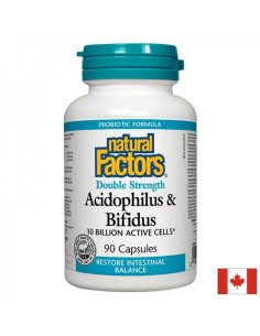 Acidophilus - Bifidus 10 Billion Active Cells Double Strength Ацидофилус бифидус 10 милиарда активни пробиотици 90 капсули