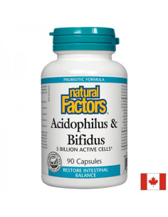 Acidophilus - Bifidus 5 Billion Active Cells Ацидофилус бифидус, 5 милиарда активни пробиотици 90 капсули