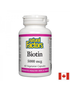 Biotin/ Биотин 5000 µg Коса, кожа, нокти 60 капсули