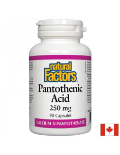 Pantothenic Acid Пантотенова киселина / Витамин В5 (калциев д-пантотенат) 250 mg, 90 капсули