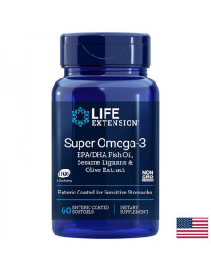 Super Omega-3 Омега-3 от риба с добавени Лигнан от сусам и Маслина 60 стомашно-устойчиви софтгел капсули