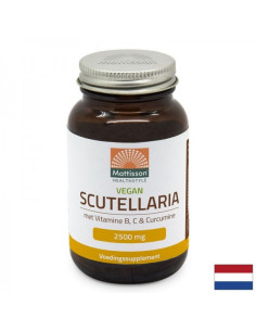 Безсъние и имунитет Скутелария (Шлемник байкалски) + витамин В, С и куркумин 60 капсули