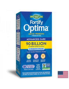 Пробиотик + пребиотици 50+ специална грижа Fortify Optima Age 50+ Probiotic Advanced Care 90 млрд. активни пробиотици, 30 кап