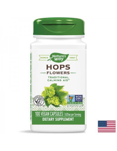 Хмел - релаксираща билка При нервно напрежение и безпокойство 310 mg, 100 капсули