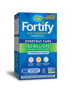 Пробиотик + пребиотици – ежедневна грижа Fortify Probiotic Everyday Care 30 млрд. активни пробиотици, 30 капсули със забавено 2