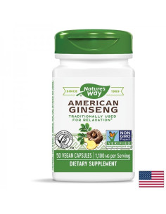 Женшен американски – стрес контрол и подкрепа при диабет За релаксация, баланс на кръвната захар и тонус 550 mg, 50 капсули