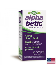 Алфа-липоева киселина Alpha betic Диабет и периферна невропатия 200 mg, 60 капсули