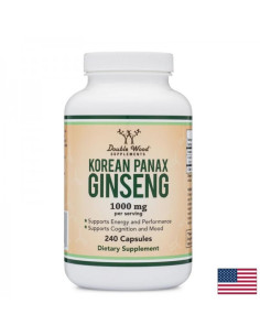Корейски женшен – енергия, стрес контрол и мозъчно здраве 1000 mg, 240 капсули за 4 месеца прием