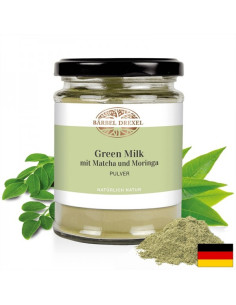 Зелено мляко с матча и моринга Детоксикация и енергия Прах, 120 g