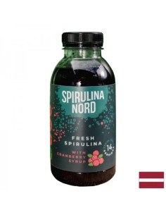 Свежа спирулина - червена боровинка Spirulina Nord Сироп, 330 ml, 14 дози