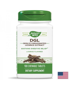 При киселини, гастрит и язва Деглициризиран сладник / Женско биле DGL 100 дъвчащи таблетки