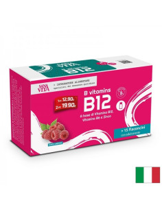 Нервна система Витамин B12, B6 + Цинк 15 флакона x 10 ml, с вкус на малина