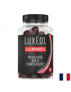 За растеж и сгъстяване на косата Luxéol формула 60 желирани таблетки с вкус на ягода