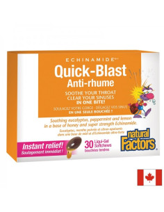 Echinamide Quick-Blast 85 mg х 30 течни софтгел капсули за дъвчене с ехинацея, мед, ментол и евкалипт