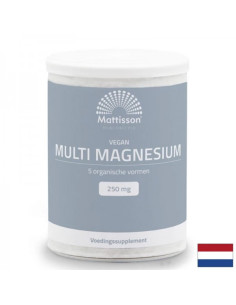 Мускулна, сърдечна и нервна система Mулти Магнезий (веган формула) 200 g прах, 100 дози