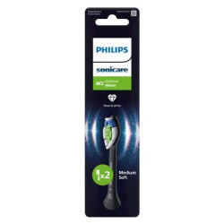 2 броя резервна глава W2 Optimal White Philips Sonicare HX6062/13, черна