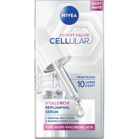 НОВО NIVEA Cellular Expert Filler Серум с хиалуронова киселина