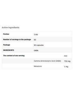 Gaba 750 mg | with Melatonin 1 mg 2