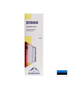 Витамин D3 1000 IU Имунитет, здрави кости и мускули Орален спрей, 200 дози