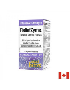 При непоносимост към глутен и млечни протеини ReliefZyme - Храносмилателни ензими 45 капсули