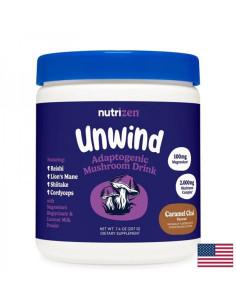 Рейши + Лъвска грива + Магнезий Психическо спокойствие и емоционален баланс 207 g прах с вкус на карамел