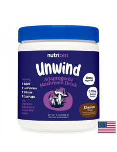 Рейши + Лъвска грива + Магнезий Спокоен сън и нервен баланс 258 g прах с вкус на шоколад