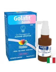 Прополис + касис + живовляк Golafit Bimbi Успокоява гърлото и защитава устната лигавица при деца 15 ml спрей